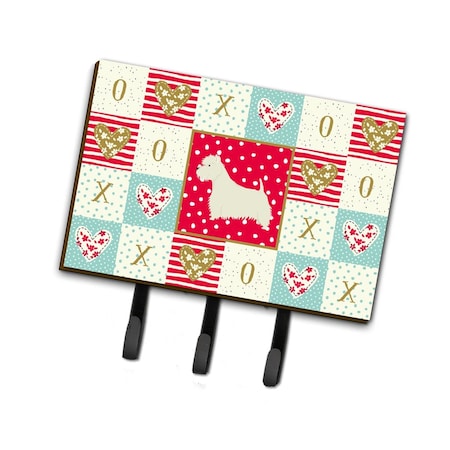 Carolines Treasures 6 x 2 x 9 in. Westie Love Leash or Key Holder CK5959TH68
